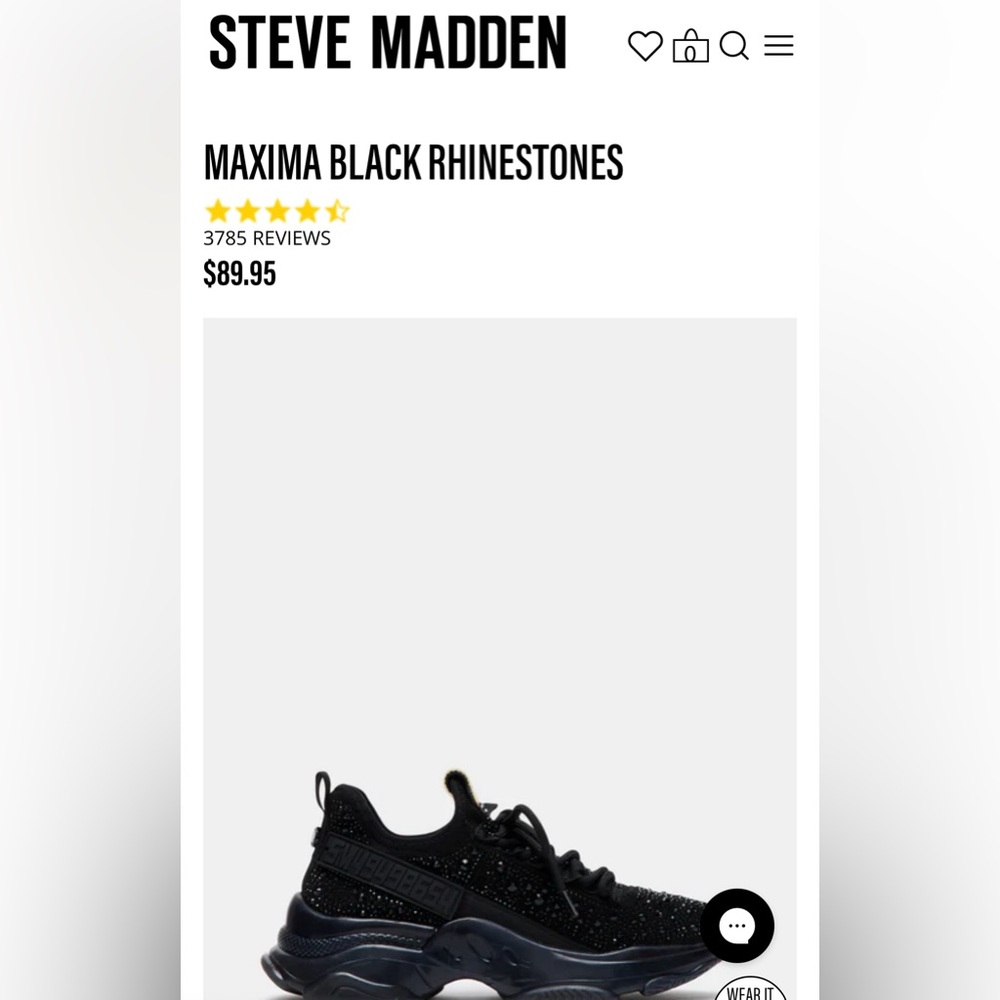 Steve Madden Maxima Rhinestone Sneakers